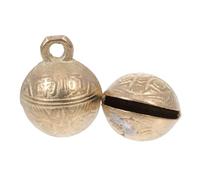 ORFOFE 2Pcs Copper Pet Bells Lightweight Dog Collar Decorations with Clear Loud Sound for Outdoor Use and Crafting