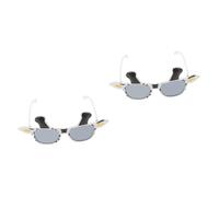 ORFOFE 2pcs Cow Glasses for Cosplay Funny Cow Sunglasses Accessories for Parties Comfortable Wear for Halloween Theme Events Unique Photo Prop for Unforgettable Memories