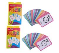 ORFOFE 2pcs Creative Reading Clocks, Teaching Game for 1st and 2nd Grade, Early Learning Tool for Telling Time and Time Recognition