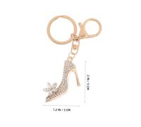 ORFOFE 2pcs Crystal High Heel Shoe Charms with Rhinestone Finish Alloy Pendant Keychains for Car Mirror Handbag Purse Home Decor Sparkling Luxury Accessories for Women