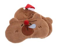 ORFOFE 2pcs Cute Animal Sleep Mask for Women and Men Washable Faux Fur Non-Pressure Fit Eye Cover for Deep Sleep Travel and Relaxation
