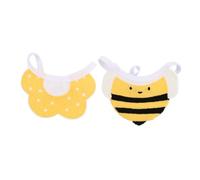 ORFOFE 2pcs Cute Bee and Bandana for Dogs Stylish Knitted Scarf Bibs Puppy Accessories for Boys Lightweight Skin-friendly Material for Parties and Daily Walks