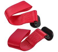 ORFOFE 2pcs Decorative Car Tow Hook Red Abs Trailer Bumper Accessories Easy Install Vehicle Towing Hook Rings for Stylish Automotive Enhancement