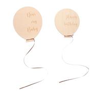 ORFOFE 2pcs Discs Newborn Name Sign for Birth Announcements Pregnancy Photo Props for Moms Beautiful Growth Cards for Celebrating