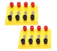 ORFOFE 2Pcs Fixed Experimental Resistors for Physics Teaching Lab Equipment Blue Ohm Law Educational Tool for Student Electricity Experiments Random Color