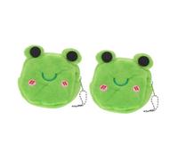 ORFOFE 2pcs Frog Coin Purse Cute Small Plush Animal Shaped Wallet Zipper Pouch Keychain for Parties and Outdoor Travel for Girls