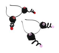 ORFOFE 2pcs Halloween Headband Set Monster Eyeball Hair Accessories Spooky Cosplay Headpiece with Noslip Elastic Fit for Adults and Party Costume Decoration