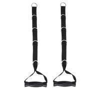 ORFOFE 2pcs Heavy Duty Fitness Pull Strap Ring Handles Exercise Tension Bands for Lat Pulldown Pull-ups and Hanging Workouts Lightweight and Portable Black