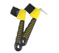 ORFOFE 2PCS Horse Hair Hoof Brush with Handle Stiff Bristles for Equestrian Hoof Cleaning Portable Tool for Horses Donkeys and Goats Random Color