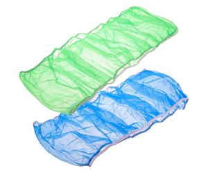 ORFOFE 2pcs Large Mesh Bird Cage Cover Set Dustproof Bird Cage Net Cover Green and Blue Floral Print Suitable for Parrots Indoor and Outdoor Use