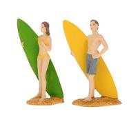 ORFOFE 2Pcs Miniature People Figurines with Sailboat for Ocean Diorama Kit Mediterranean Style Beach Scene Decor for DIY Fairy Gardens and Sand Tables