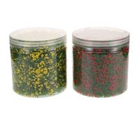 ORFOFE 2pcs Mixed Powder for Crafts Realistic Mini Model Grass for DIY Sand Table Railway Fairy Garden Dollhouse Scenery Accessories Sturdy Material Enhances Model Landscape