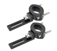 ORFOFE 2pcs Motorcycle Fog Light Mounting Brackets Black Clamp for Tube Side Lamp Holder for Motorbike Modification and Headlight Fixture