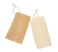 ORFOFE 2pcs Natural Loofah Bowl Scrubber Eco Sponges for Exfoliating Scrubbing Sponge for Kitchen Cleaning Tools