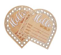 ORFOFE 2pcs Newborn Announcement Sign Adorable Wooden Name Plaque for Nursery Unique Birth Decoration Safe Skin-Friendly Material for Photography