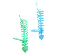 ORFOFE 2PCS Parrot Foraging Basket with Stand Rod Bite Resistant Indoor Outdoor Bird Fruit Rack Practical Hanging Hook Design for Parrots and Birds