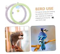 ORFOFE 2pcs Parrot Rope Climbing Swing for Birdcage Safe Non-toxic Cotton Perch for Chewing and Foraging Hanging Ladder Stand Accessory for Parakeets and Birds