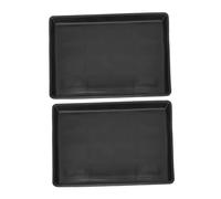 ORFOFE 2pcs Pet Toilet Trays for Dogs Durable Black Dog Poop Bedpans for Indoor Outdoor Use Easy to Clean Non-slip Design for Crates and Cages