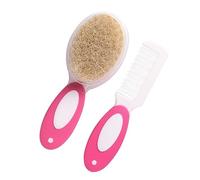 ORFOFE 2pcs Pink Hairbrush Set Boy Girl Hair Comb Head Massager for Newborn Care Gentle Soft Bristle Design Ergonomic Handle for Easy Control
