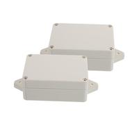ORFOFE 2Pcs Plastic Electrical Junction Box Compact Enclosure Case for Outdoor and Indoor Electronic Projects Weatherproof Power Circuit Board Protection