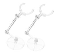 ORFOFE 2pcs Plastic Model Support Display Stands for Action Figures and Dolls with Flexible Positioning and Sturdy Structure, for Desktop Display and Collectors