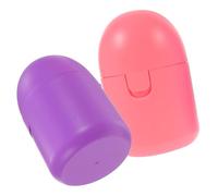 ORFOFE 2Pcs Portable Colored Storage Box with Microwave Sterilization Function for Women Privacy Holder Cups Organizer in Purple and Pink