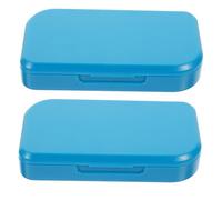 ORFOFE 2Pcs Portable Weekly Pills Case Food-Grade Sealed Organizer for Travel and Daily Use Moisture-Resistant Compact Container with Buckle Closure Lightweight and Space-Saving Pill