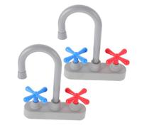 ORFOFE 2pcs Pretend Kitchen Faucet Replacement for Playset Realistic Simulation Faucet Accessories Fit for Play Sink Safe Lightweight Design