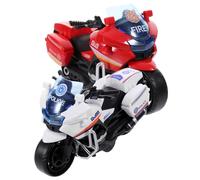 ORFOFE 2Pcs Pull Back Motorcycles for Plastic Racing Motorbike Models Safe Smooth Finish Motor Skills Development Playset Portable Fun for Boys