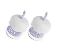 ORFOFE 2pcs Purple Heart-shaped Face Wash Foam Maker Cups Rapid Dense Foaming Bubbler Device for Facial Cleansers and Shower Gels Portable Skincare Bubble Foamer with Special Squeeze