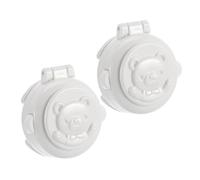 ORFOFE 2pcs Push Button Safety Lock for Washing Machine and Car Boy Girl Protection Cover Prevents Accidental Pressing