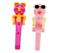 ORFOFE 2pcs Realistic Dinosaur Lollipop Robot Holder Interactive Candy Case for Engaging Movements for Sharing and Play Pink and Novelty Gift for Boys