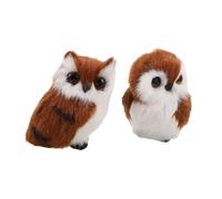 ORFOFE 2pcs Realistic Plush Owl Soft Stuffed Animal for Women Brown Wild Animal Plushies for Decor for for for for for for Comfortable Cuddly Companion for Boys