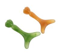 ORFOFE 2pcs Resin Eye Gua Sha Tool and Face Beauty Massager Roller for Skin the Eyes and Face, Nonporous and Safe for Sensitive Skin, Unique Lotus Seedpod and Fishtail Design,