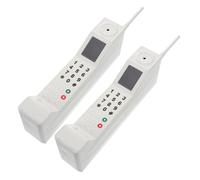 ORFOFE 2pcs Retro Brick Cell Phone Ornament Vintage Old Fashioned Mobile Phone Prop for Halloween Party Photography Home Living Decoration