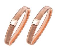 ORFOFE 2pcs Rose Gold Elastic Mens Upper Arm Bracelet Alloy Sleeve Garters for Shirt Sleeve Holders Armbands for Parties Proms Everyday Wear