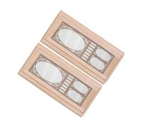 ORFOFE 2pcs Scale Dollhouse Screen Doors Realistic DIY Furniture Accessories Creative Craft Decor for Modern and Classical Miniature Rooms