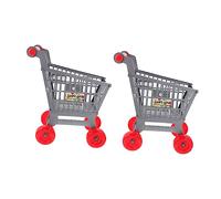 ORFOFE 2Pcs Shopping Trolley Simulation Playthings for Lightweight Push Cart with No Sharp Edges Educational Walking Aid for Boys
