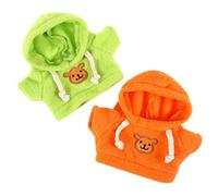 ORFOFE 2pcs Small Bear Doll Clothes Reusable Cute Hoodie Garments for Stuffed Bears Decorative Lovely Doll Imaginative Play