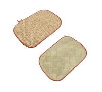 ORFOFE 2pcs Small Grass Mat Cooling Pad Bedding Natural Mat for Rabbit Guinea Pig Hamster for Summer Heat Relief Random Color