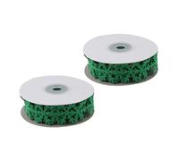 ORFOFE 2pcs Snowflake Decorative Belt Christmas Garlands Outdoor Christmas Decorations Snowflakes Hanging Merry Non-Woven Fabric Green