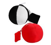 ORFOFE 2pcs Soft Plush Sensory Ball for Boy Girl Year High Contrast Montessori Visual Development Washable Grasping Teething for Cognitive Growth and Tummy Play