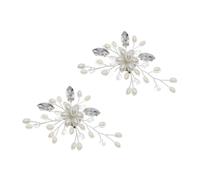 ORFOFE 2Pcs Sparkly Rhinestone Pearl Wedding Shoe Clips for Women Elegant Shoe Brooches Decor Bridal Foot Jewelry Accessories for Proms Parties and Special Occasions