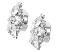 ORFOFE 2pcs Star Shaped Cuff Links Versatile Accessory Stylish Minimalist Design White Zinc Alloy Rhinestones Built to Last for Formal Outfit and Business Attire