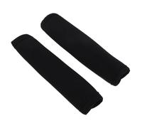 ORFOFE 2pcs Stroller Handle Sleeve Covers Black Soft Armrest Protector with Hook and Loop Closure for Year-Round Comfort and Easy Cleaning