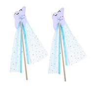 ORFOFE 2pcs Tooth Fairy Wand for Colorful Tooth-shaped Sticks Party and Festival Costume Props for Performances and Role Play