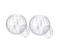 ORFOFE 2Pcs Transparent Mini Hamster Exercise Ball Silent Rotating Running for Small Animals Full-body Workout Cage Accessory Portable Pet Entertainment