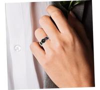 ORFOFE 2pcs Unisex Stainless Steel Rainbow Rings Anti-rust Finger Bands Stylish Pride Jewelry for Men Women Comfortable Fit Fashionable Accessories