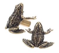 ORFOFE 2pcs Vintage Brass Toad Door Handles Traditional Chinese Fortune Animal Cabinet Pulls for Bedroom Dressers Furniture Hardware with Smooth Operation and Decorative Charm