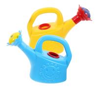 ORFOFE 2pcs Watering Pots with Spray Spout Ergonomic Handle Plastic Bathing for Garden Beach and Sensory Play for Hand Coordination and Plant Care Random Color